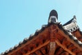 The roof of a Korean traditional house. Royalty Free Stock Photo